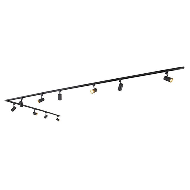 Modernes 1-Phasen-Schienensystem mit 10 Spots schwarz - Jeana