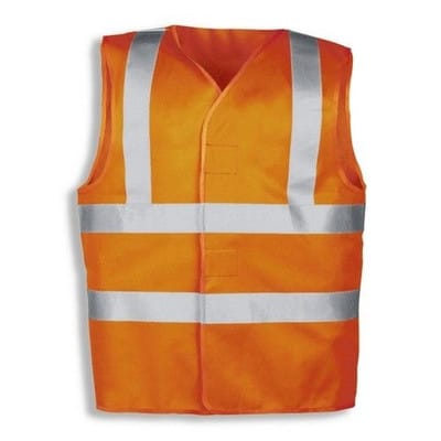Uvex Protection Flash Arbeitsweste - Warnorange Unisex-Sicherheitsweste - Mit Klettverschluss: L
