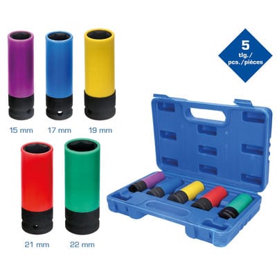 Brilliant Tools - 1/2' Alu-Felgen-Kraft-Stecknuss-Satz, 5-tlg