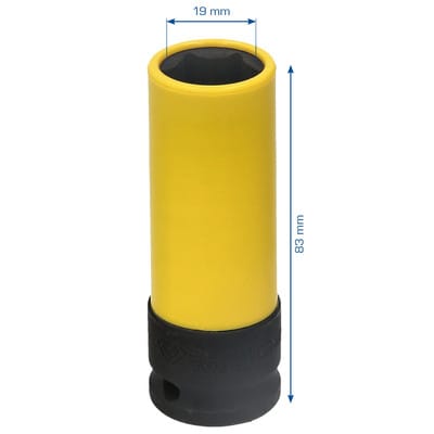 Brilliant Tools - 1/2' Alu-Felgen-Kraft-Stecknuss, 19 mm
