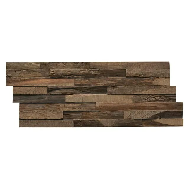 INDO Holz Wandverblender Teak Elegance Charred 1 m²
