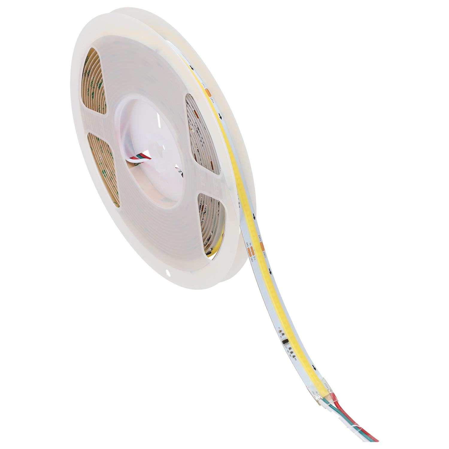 Cob-led-streifen, 5 M, 12 W/m, 700 Lm/m, 6000 K, Ip67, 24 V Dc