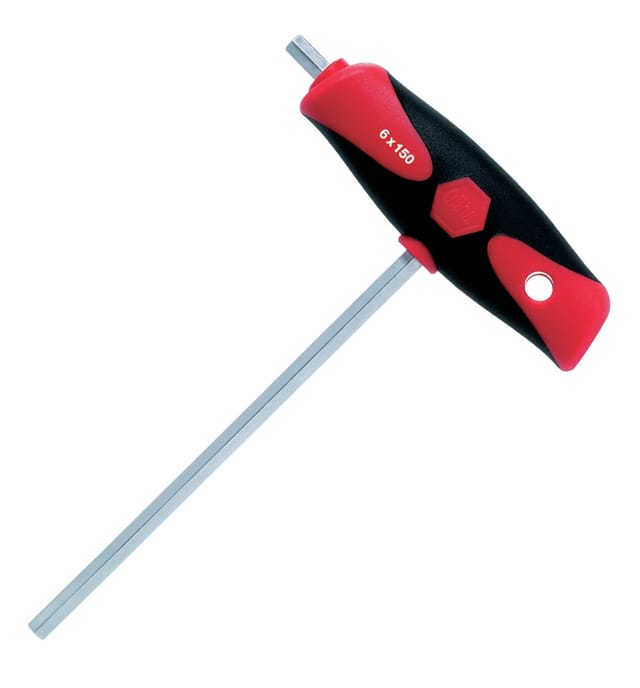 Stiftschlüssel mit Quergriff ComfortGrip Sechskant mit Seitenabtrieb mattverchromt (26171) - Wiha