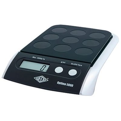 Wedo - Briefwaage ® Optimo 5000 1 g 5kg ohne Netzanschluss schwarz/silber