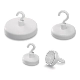 Magnetoplan - Hakenmagnet (ø) 36 mm rund, mit Haken Weiß 1 St. 52636