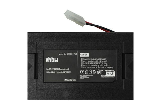 Akku kompatibel mit Rowenta Explorer 20 RR682, 20 RR687, 40 R727, 40 RR724, 20, 40 Home Cleaner Heimroboter Schwarz (2600mAh, 14,4V, Li-Ion) - Vhbw