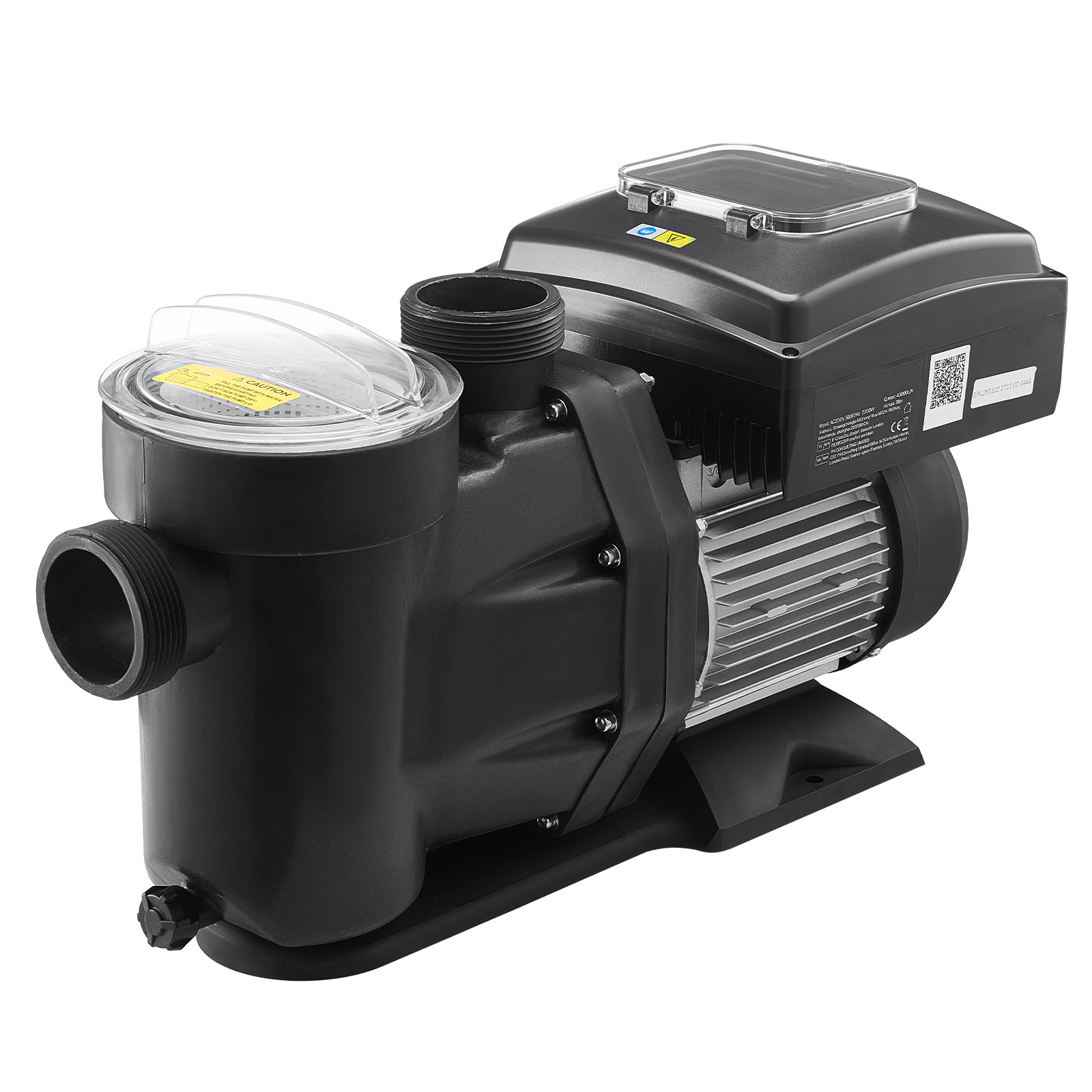 Mophorn Schwimmbadpumpe Mit Variabler Drehzahl, 26.000 L/h, 1.100 W Leistung, 15 M Förderhöhe, Selbstansaugend Mit Filterkorb, Programmierbare Timer-funktion, Geeignet Für Einbau- Und Aufstellpools