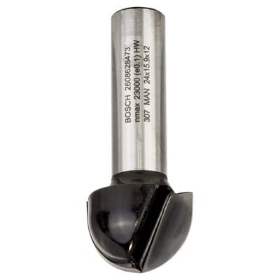 Hohlkehlfräser, 12 mm, R1 12 mm, d 24 mm, l 15,9 mm, g 57 mm - Bosch