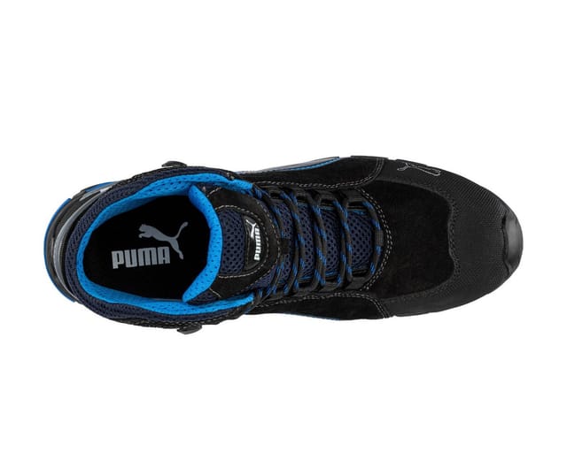 Puma Safety Shoes - puma Sicherheitsstiefel Rio Black Mid Größe 41 schwarz / blau - 63.225.0-41