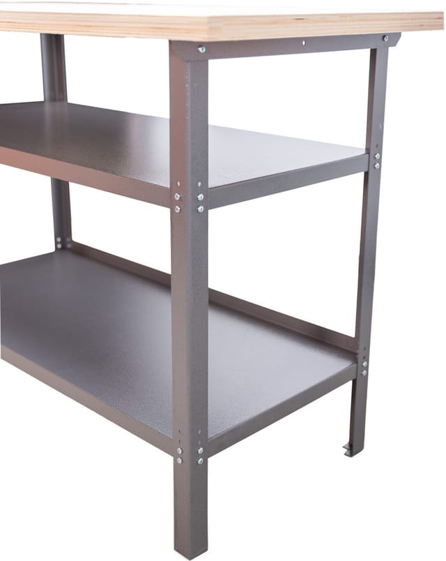 Trendline - Werkbank 120x60x85cm 2 Ablageböden Werktisch Werkstatt Arbeitstisch