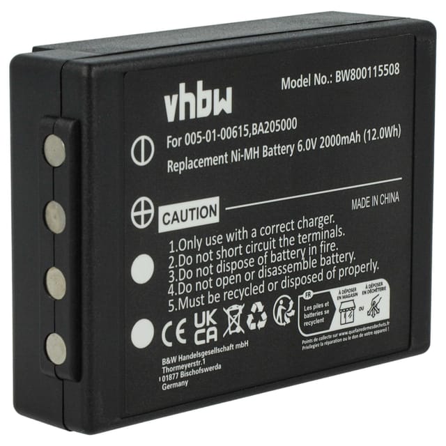 Vhbw - Akku kompatibel mit hbc Spectrum a, 1, b, 2 Industrie-Funkfernsteuerung Fernbedienung (2000 mAh, 6 v, NiMH) - Schwarz