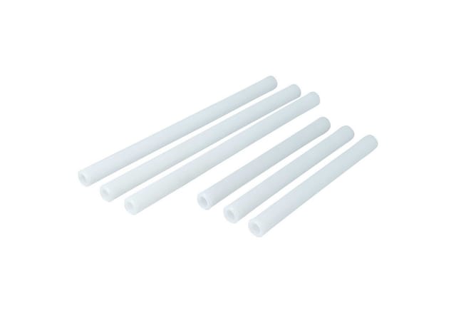 Vhbw - 6x Glashalter kompatibel mit allen gängigen Geschirrspülern - Universal Aufsteckhalter Set (3x kurz & 3x lang), Kunststoff, weiß