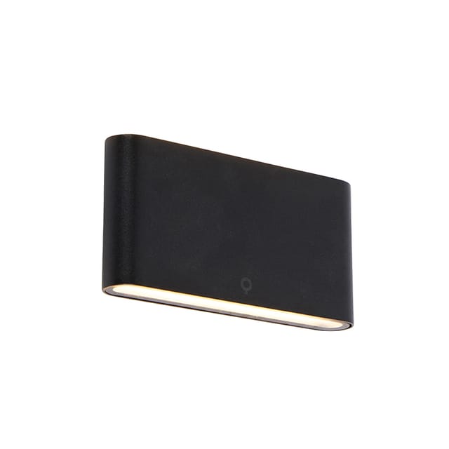 Moderne Außenwandleuchte schwarz 17,5 cm inkl. led IP65 - Batt