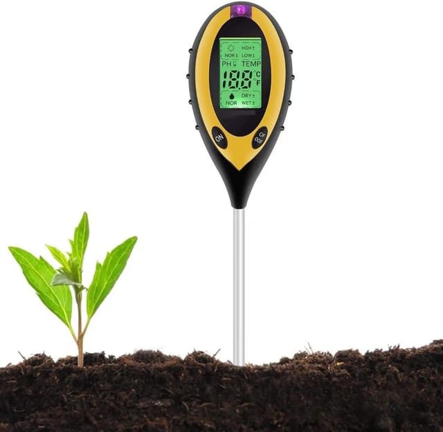 Bodentester, 4-in-1-bodentester, Ph-meter, Sonnenlicht, Temperatur, Hygrometer Für Garten, Bauernhof, Rasen, Innen- Und Außenbereich, Pflanzen, Blumen – Rwjardin ›gartenarbeit› Gartengeräte ›bodentest