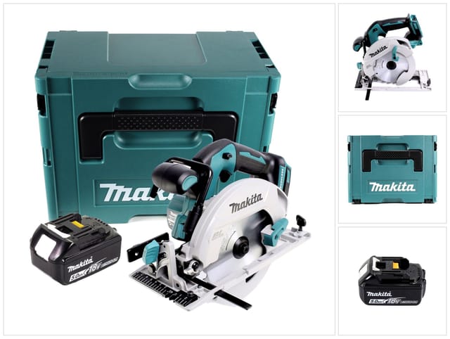 Makita - dhs 680 T1J Akku Handkreissäge 18 v 165 mm Brushless + 1x Akku 5,0 Ah + Makpac - ohne Ladegerät
