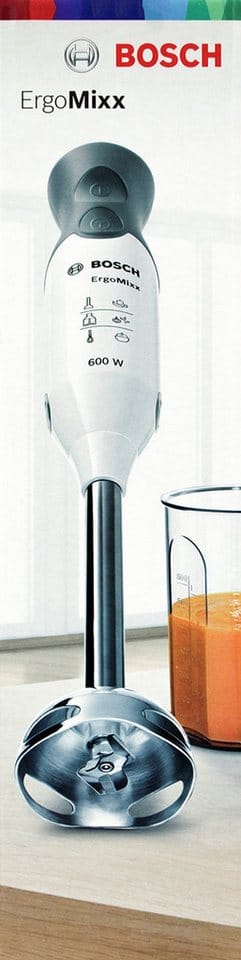 Bosch - Home ErgoMixx Stabmixer MSM66110, 600 w, 0,38, Kunststoff/Metall, Grau