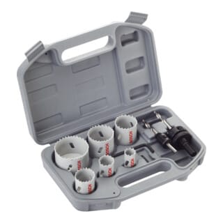 Koffer: 6 Lochsägen + 2 Adapter + 1 Inbusschlüssel - 2608580868 - Bosch