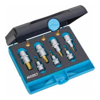 HAZET Werkzeug-Satz TORX® 1557/10 Vierkant hohl 6,3 mm (1/4 Zoll), Vierkant ho