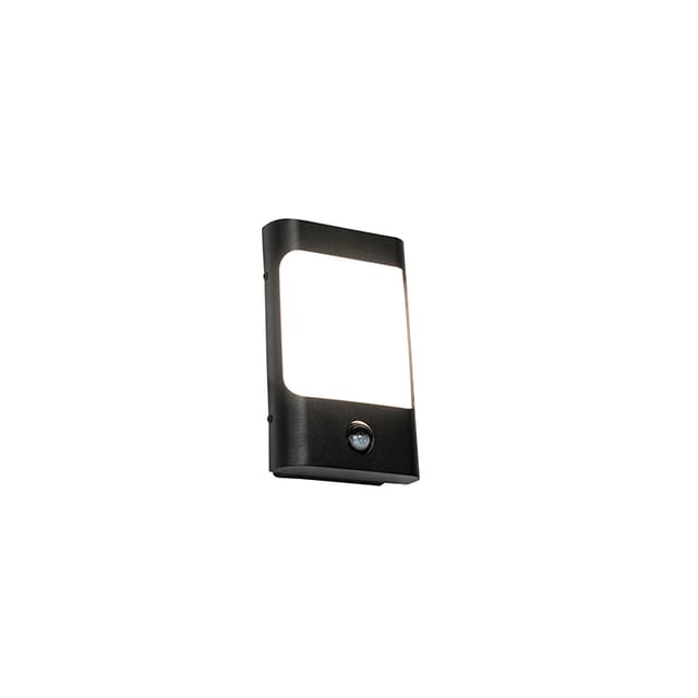 Wandleuchte schwarz inkl. led IP44 mit Bewegungssensor - Khuvan
