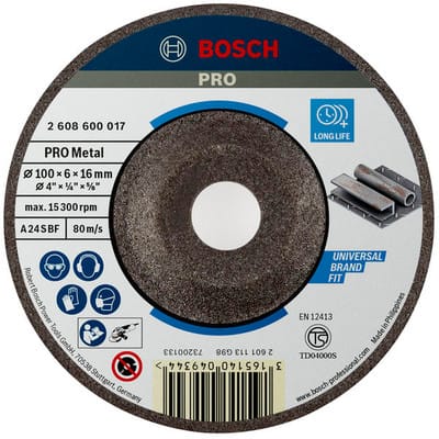 Pro Metal Schleifscheibe 100 x 6 x 16 mm - 2608600017 - Bosch