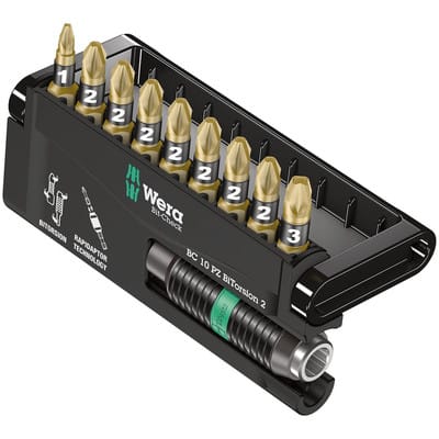 Wera Bit-Check 10 PZ BiTorsion 2 05347153001 Bit-Set 10teilig Kreuzschlitz Pozidriv BiTorsion