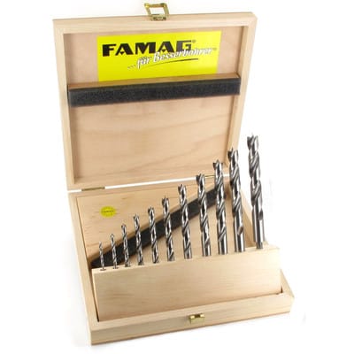 FAMAG lang 11-teilig. 3, 4,5,6, 7, 8, 9, 10, 11, 12 und 13mm im Holzkasten