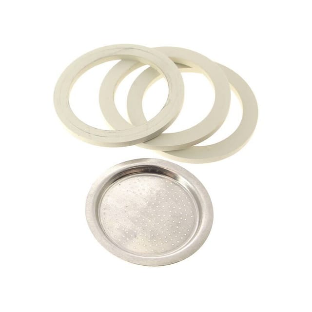 Filter + 3 Dichtungen 1 Tasse für Kaffeemaschine Bialetti