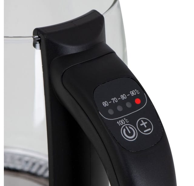 Camry - cr 1290 elektrischer wasserkocher 1,7 l schwarz, transparent