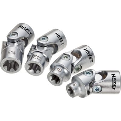 Steckschlüsseleinsatz Satz torx, Vierkant hohl 10 mm (3/8), Außen torx Profil, E8 - E14, Anzahl Werkzeuge: 4 - Hazet