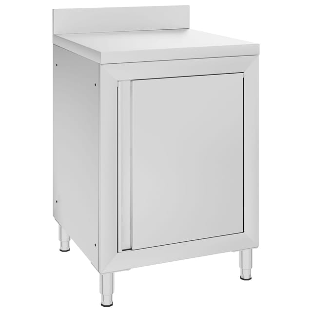 Gastro-Arbeitstisch mit Schrank 60x60x96 cm Edelstahl - Vidaxl