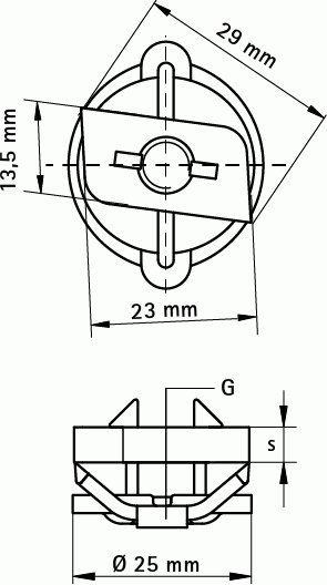 Walraven - RapidRail Schiebemutter 6513108 m 8, für WM0-35, Stahl, elektrolytisch verzinkt