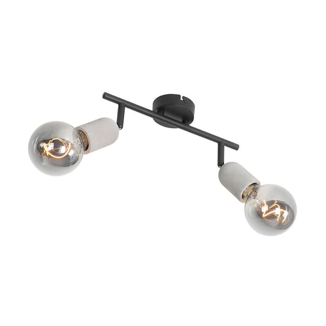 Industriefleck schwarz mit Beton 2-Licht - Pedra