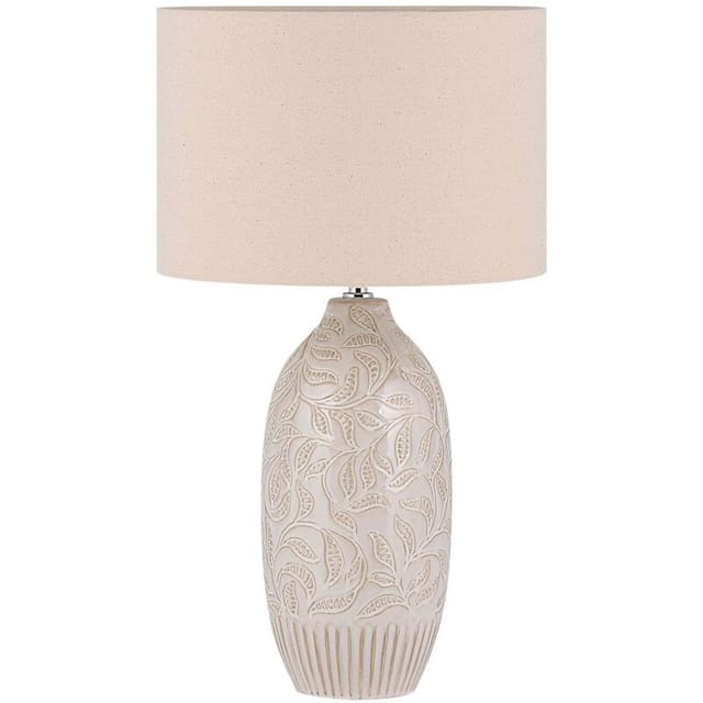 Tischlampe SALZA Keramik Beige