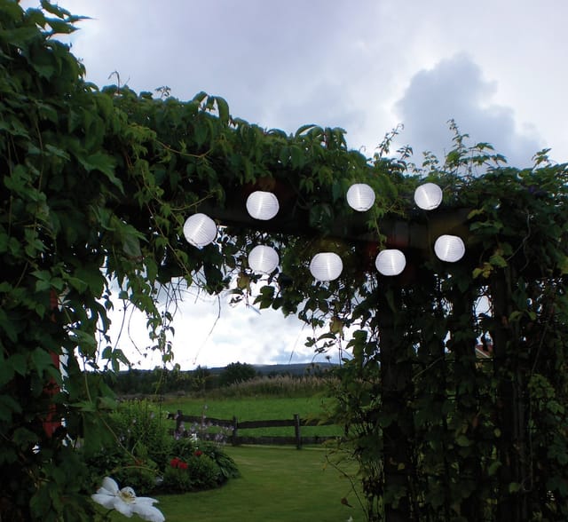 LED-Solarlichterkette 'Ball White',10teilig