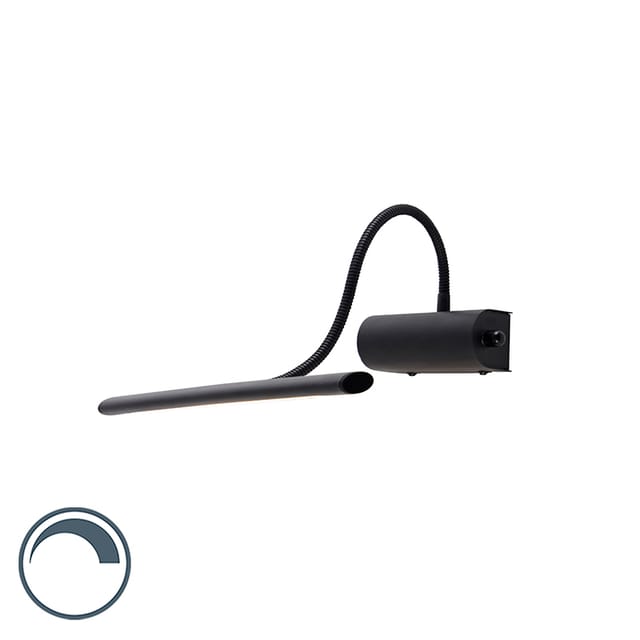 Design Wandleuchte schwarz 32 cm inkl. led mit Dimmer - Tableau