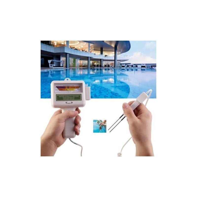 2-in-1-digitaltester Für Pool- Und Spa-wasser: Ph-wert + Freies Chlor (cl₂), Großes Lcd-display, Tragbar Und Präzise