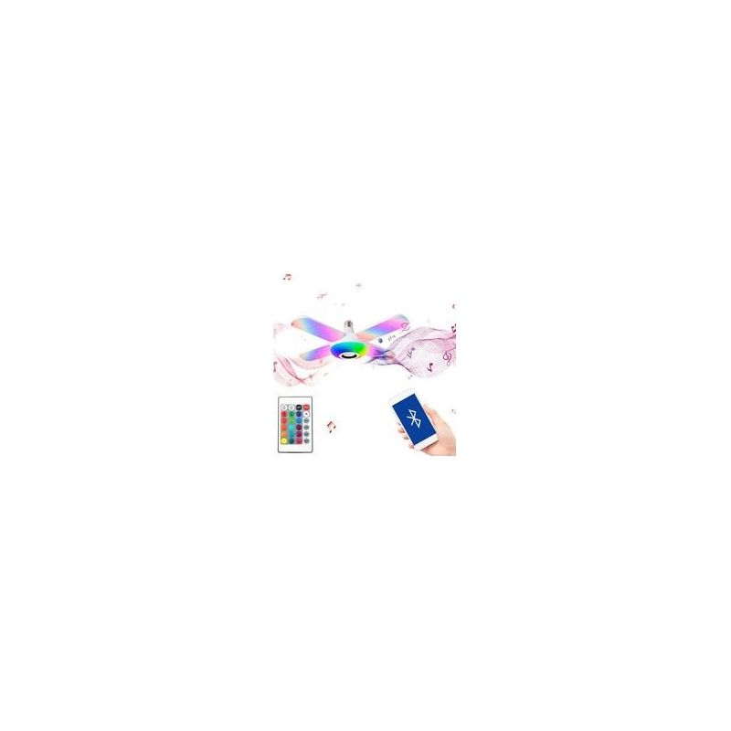 Deckenventilatoren Mit Integrierter Beleuchtung Und Einstellbaren Rgb-lautsprechern, Sprachsteuerung Und Fernbedienung Inklusive, E27-fassung, Ip44 Wasserdicht, Für Den Innen- Und Außenbereich Geeigne