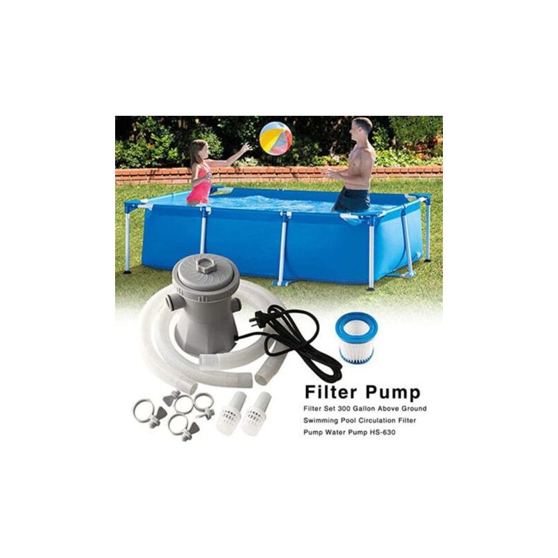 Elektrische Poolfilterpumpe – 220 V, Fördermenge 1250 L/h, Mit Integrierter Filterkartusche, Ideal Für Wasserzirkulation Und -reinigung, Geeignet Für Warmwasser