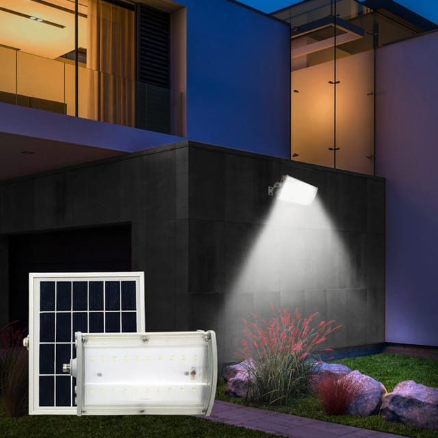 Solarlicht Led-Strahler 1000 Lumen Dämmerungssensor und Bewegung Zambot