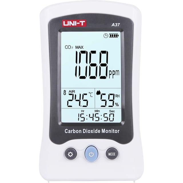 Uni-t - A37 Kohlendioxid-Messgerät mit Temperaturmessfunktion