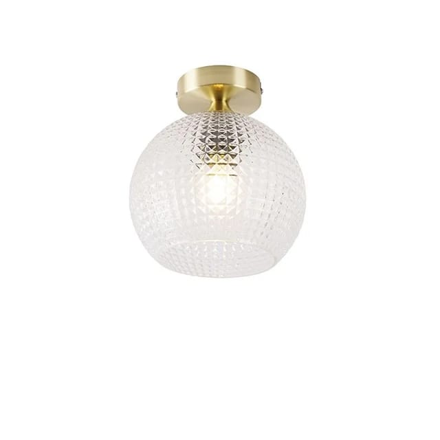 Art-Deco-Deckenleuchte Messing mit Klarglas - Sphere