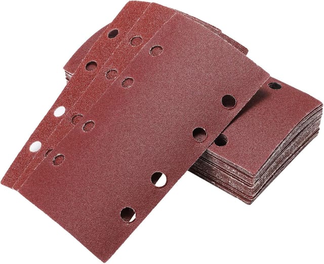 40 Stück Schleifblätter Für Exzenterschleifer, 95 X 185 Mm, Rechteckiges Schleifpapier, 8 Löcher, Körnung 60/80/120/240, Aluminiumoxid, Ideal Zum Schleifen/polieren/holz Und Lackieren