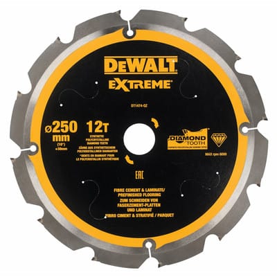 Kreissägeblatt pcd 250/30 mm 12Z - Dewalt