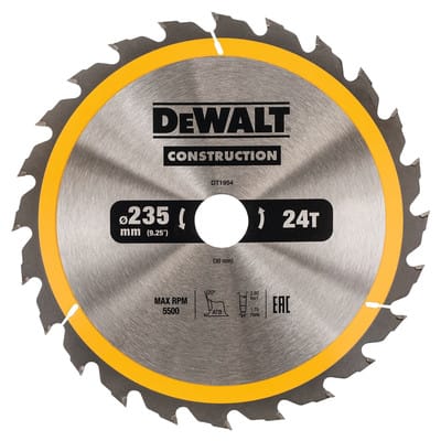 Kreissägeblatt stationär 235/30 mm 24WZ - Dewalt