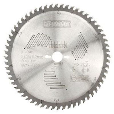 Zubehör - Sägeblatt Holz 305x30 mm, 60 Zähne DT4346 - Dewalt