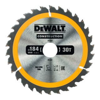 Kreissägeblatt Handkreissäge 184/30 mm 30WZ DT1942-QZ - Dewalt