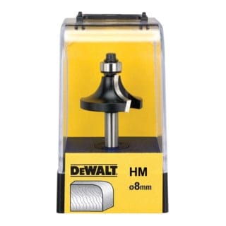 Abrundfräser hm Z2 S8 mm D22,7 mm R6 mm DT90014-QZ - Dewalt