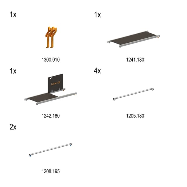 Layher Nachrüstset P2 für Gerüst Uni Kompakt 1405.003