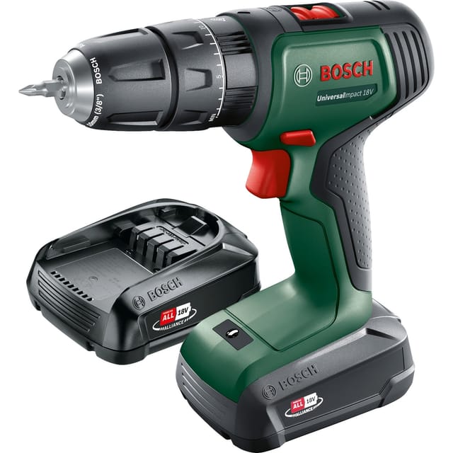 Akkuschrauber UniversalImpact 18V (2 Akku, 18 Volt System, BohrØ in Holz 30 mm) - Bosch