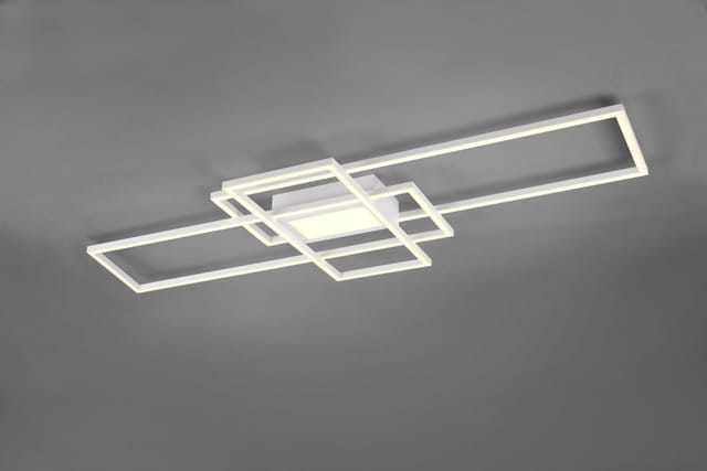 Trio Lighting - Große led Deckenleuchte irvine mit Farbwechsel 105x42cm in Weiß matt